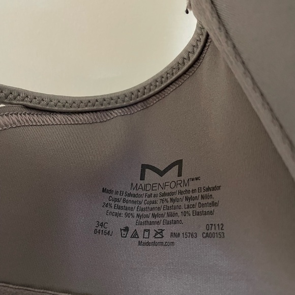 NWT Maidenform 34C racerback bra with front hook closure - Picture 7 of 7